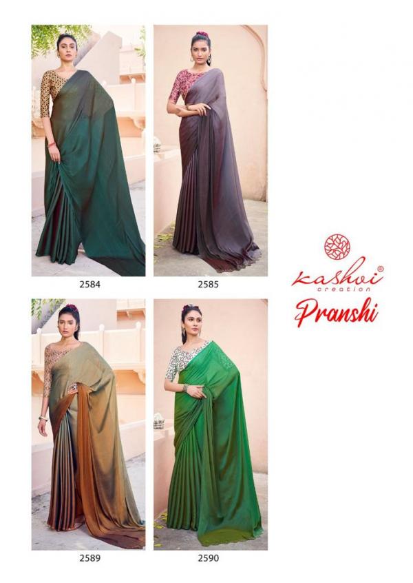 Kashvi Pranshi Fancy Wear Chiffon Designer Saree Collection